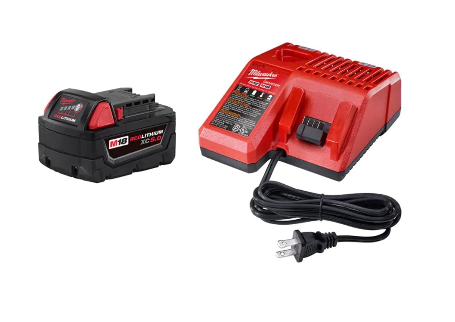 Milwaukee 48-59-1850 M18 18-Volt Lithium-Ion XC Starter Kit with One 5.0Ah Battery and Charger