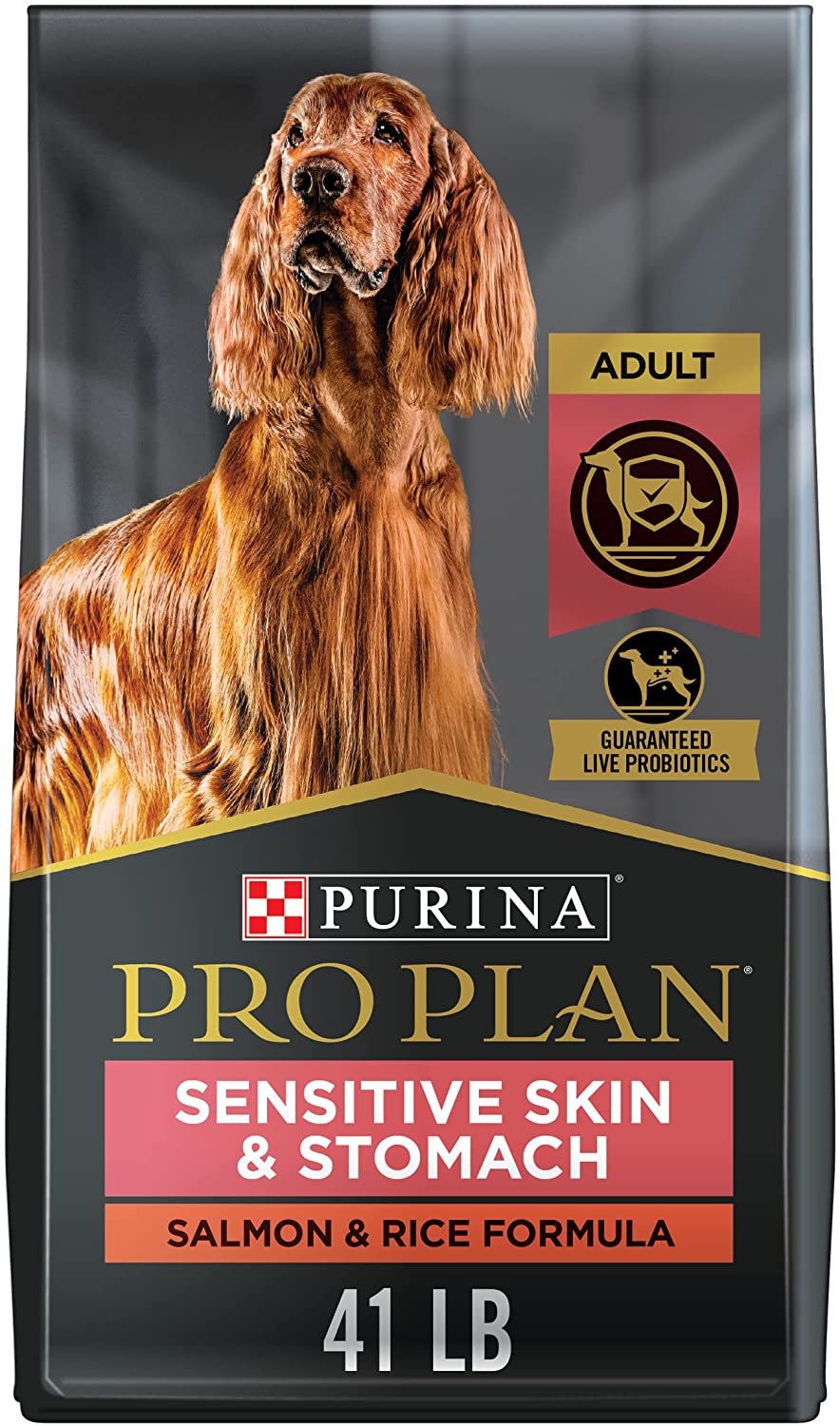 Purina Pro Plan Sensitive Skin and Stomach Dry Dog Food With Probiotics for Dogs. Salmon & Rice Formula - 41 lb. Bag