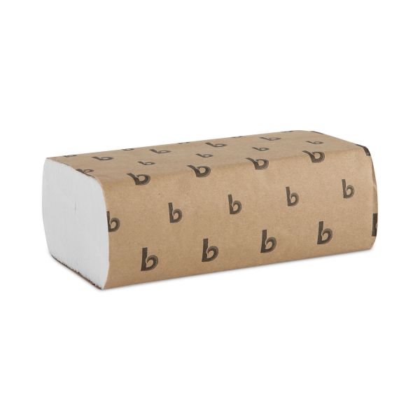 Boardwalk Multifold Paper Towels. 9″ x 9.45″. 1-Ply. White. 250 Sheets/Pack. 16 Packs/Carton