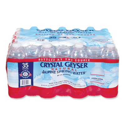 Crystal Geyser Natural Alpine Spring Water. 16.9 oz Bottle. 35/Carton (35001CTDEP)D6