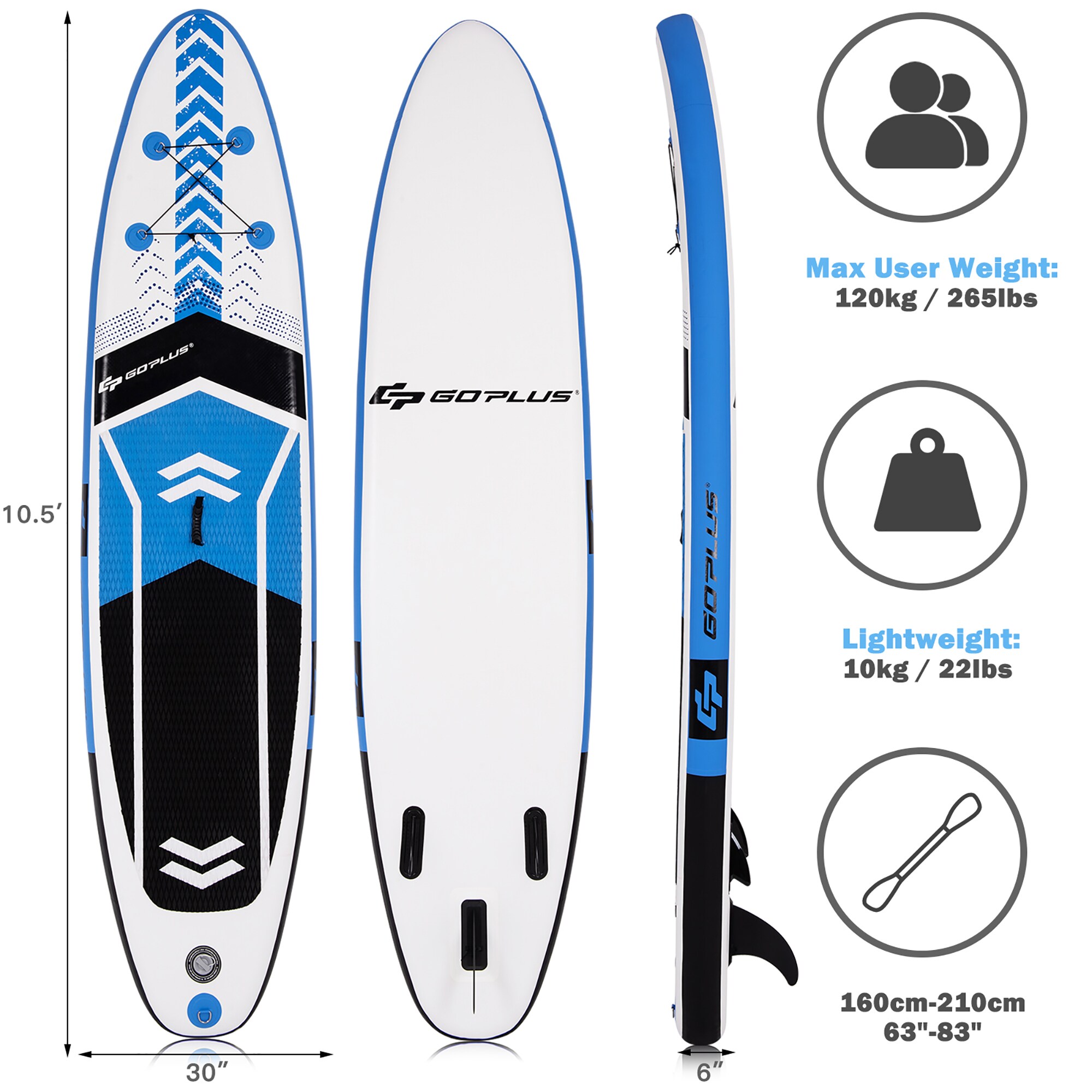 Goplus 10.5-ft Inflatable Stand Up Paddle Board 7