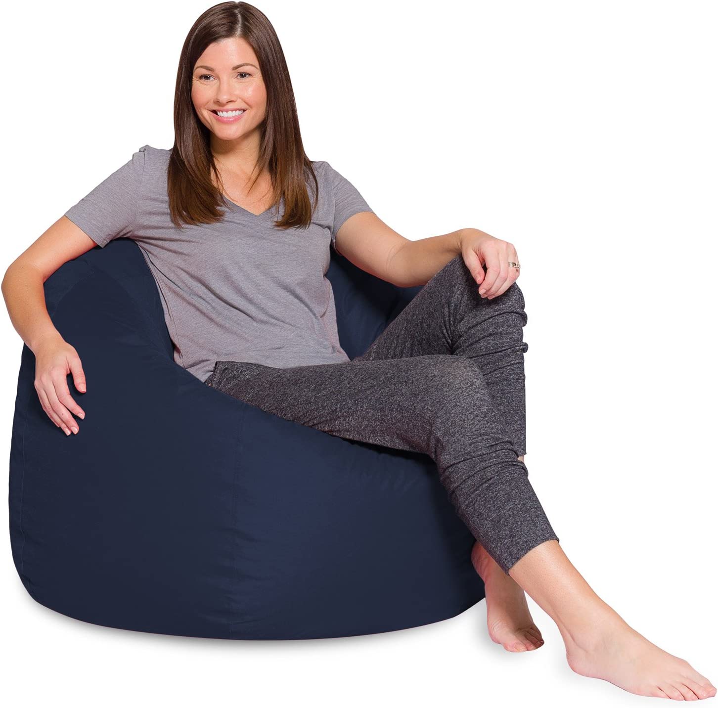 Posh Creations X-Large Bean Bag Chair (Solid Navy Blue)