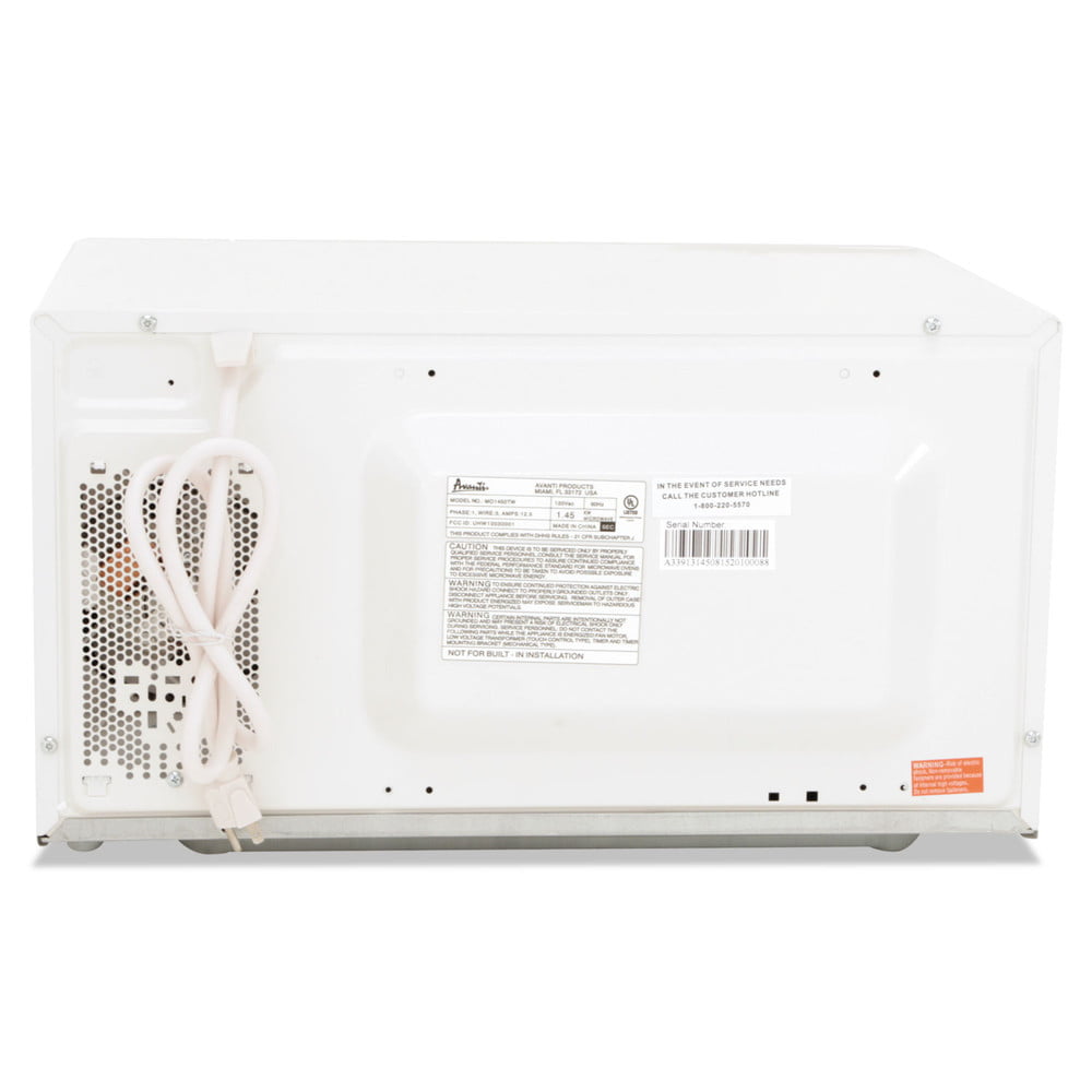 Avanti MO1450TW 1.4 Cubic Foot Capacity Microwave Oven. 1000 Watts