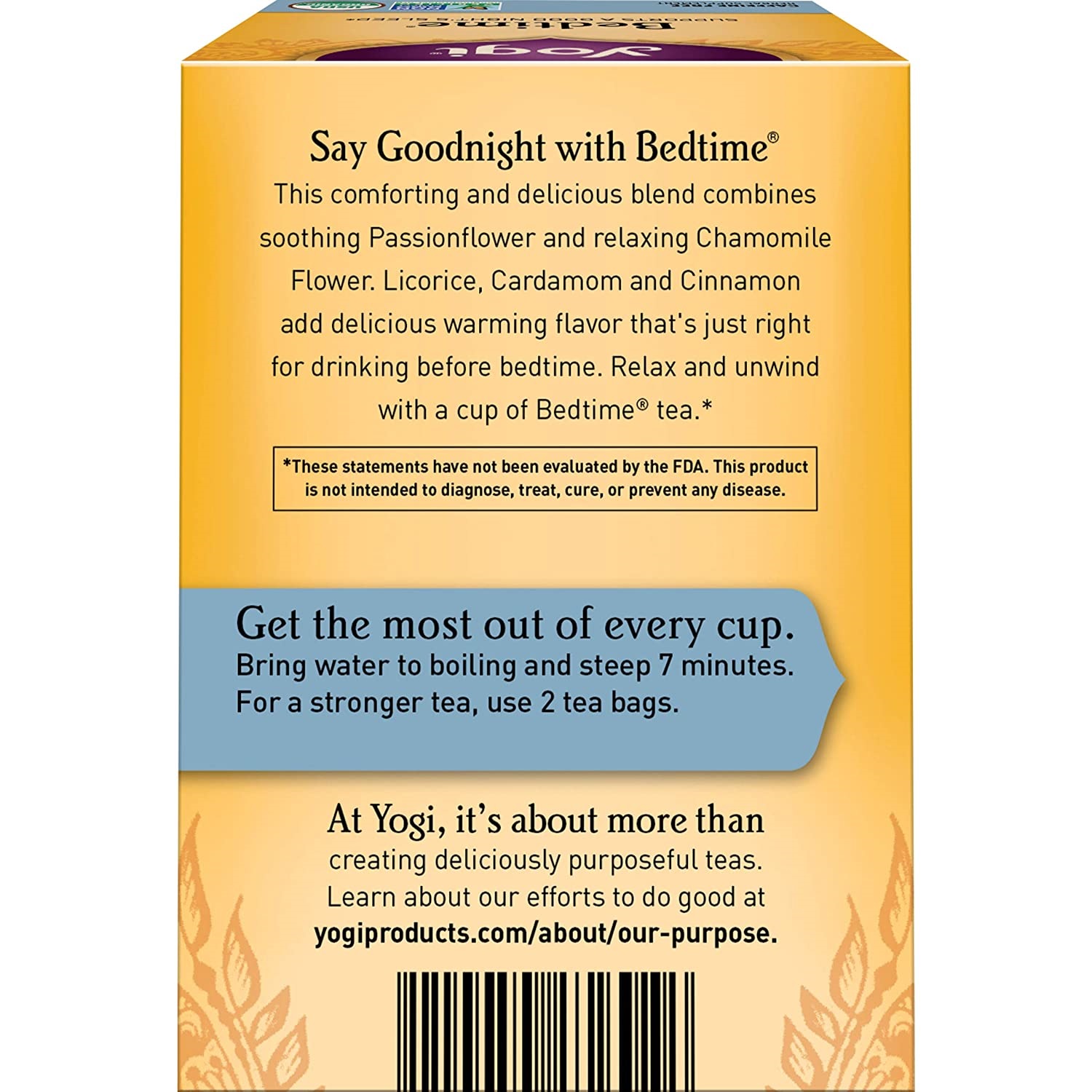 Yogi Tea Bedtime. 6 Pack. Supports a Good Night's Sleep. 96 Tea Bags