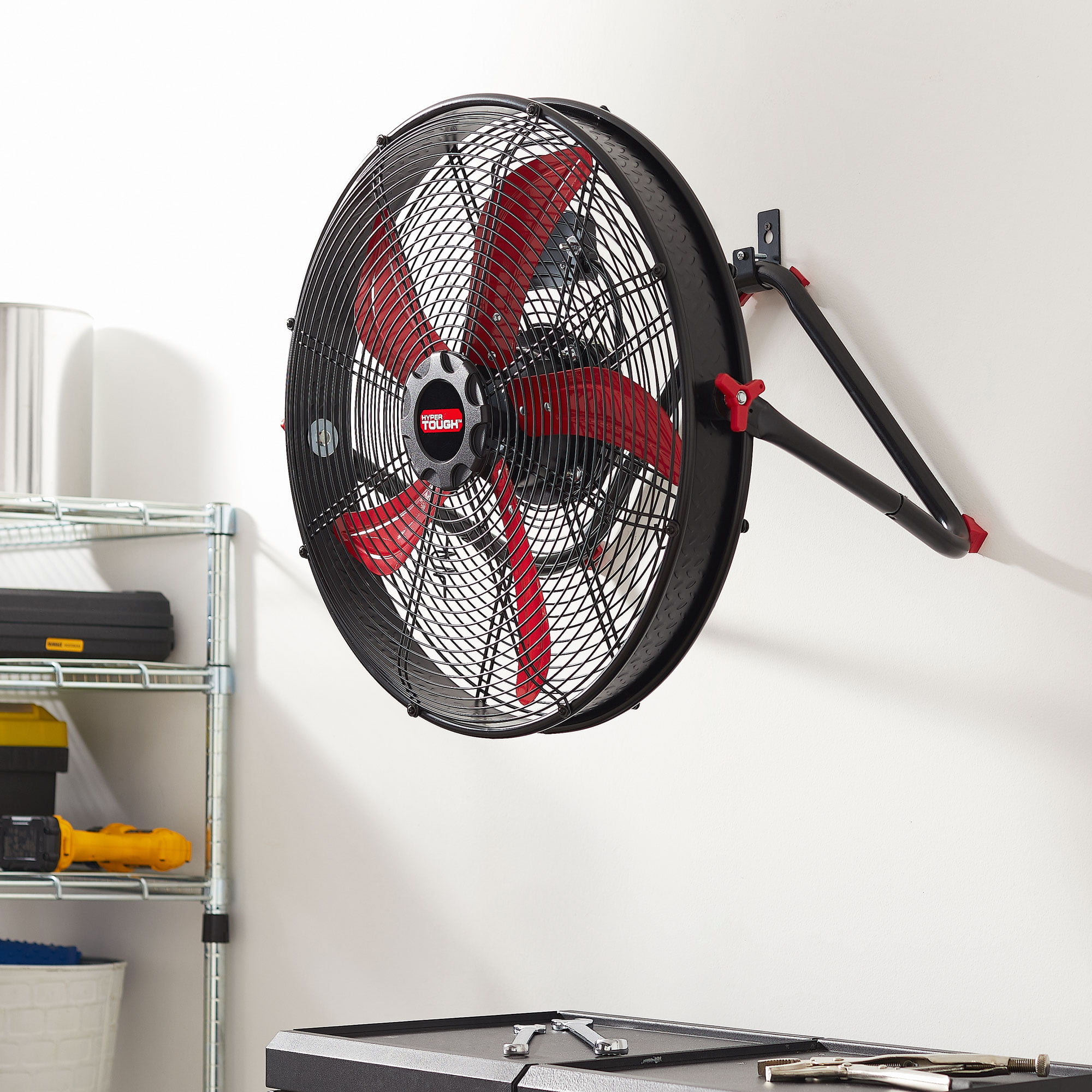Hyper Tough Sealed Motor Drum Fan with Wall Mount. 20-Inches