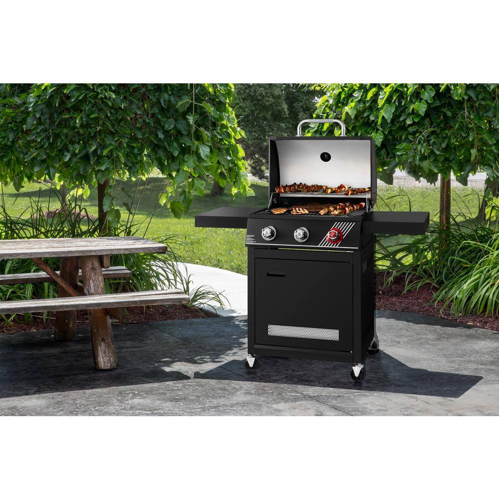 Dyna-Glo DGH373CRP-D 3-Burner Propane Gas Grill in Matte Black with TriVantage Multifunctional Cooking System