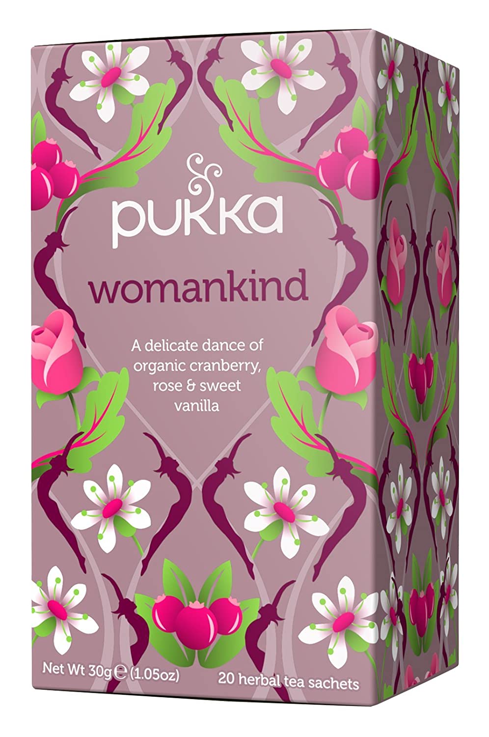 Pukka Womankind. Shatavari. Cranberry & Rose Flower. 3 Pack. 60 Tea Bags