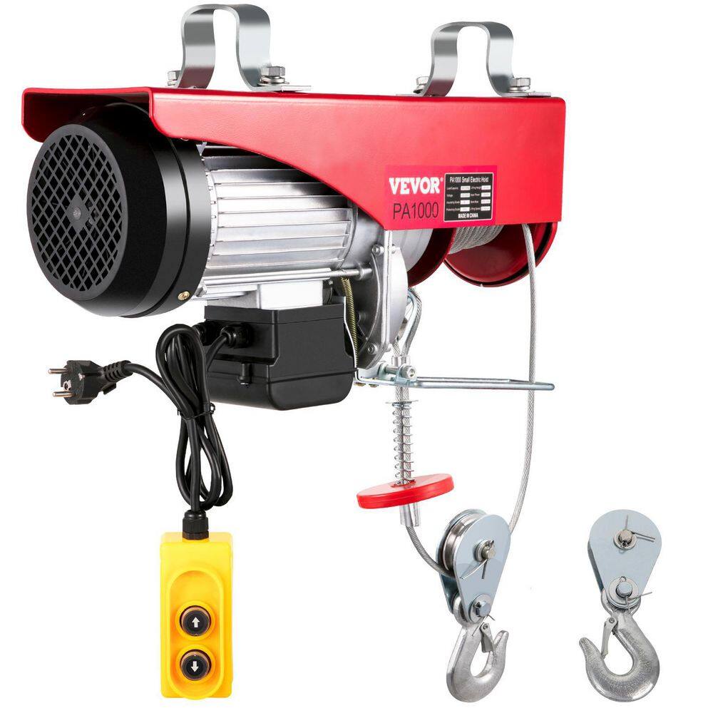VEVOR DDHL1000KGDDHL001V1 Electric Hoist 2200 lbs. Electric Chain Hoist with Steel Hook. Remote Control. Emergency Stop Switch