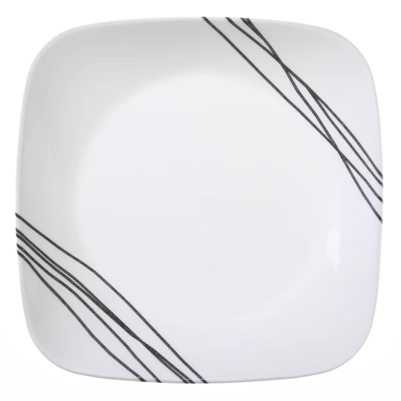 Corelle 1088185 Simple Sketch Luncheon Plate. 8-3/4-Inch. Square (Set of 6)