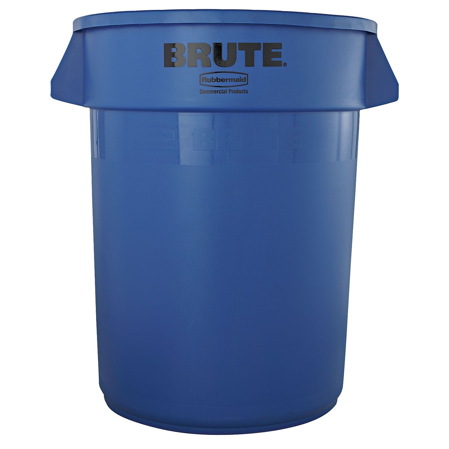 Rubbermaid Commercial FG263200BLUE 32 Gal Plastic Round Brute Container - Blue
