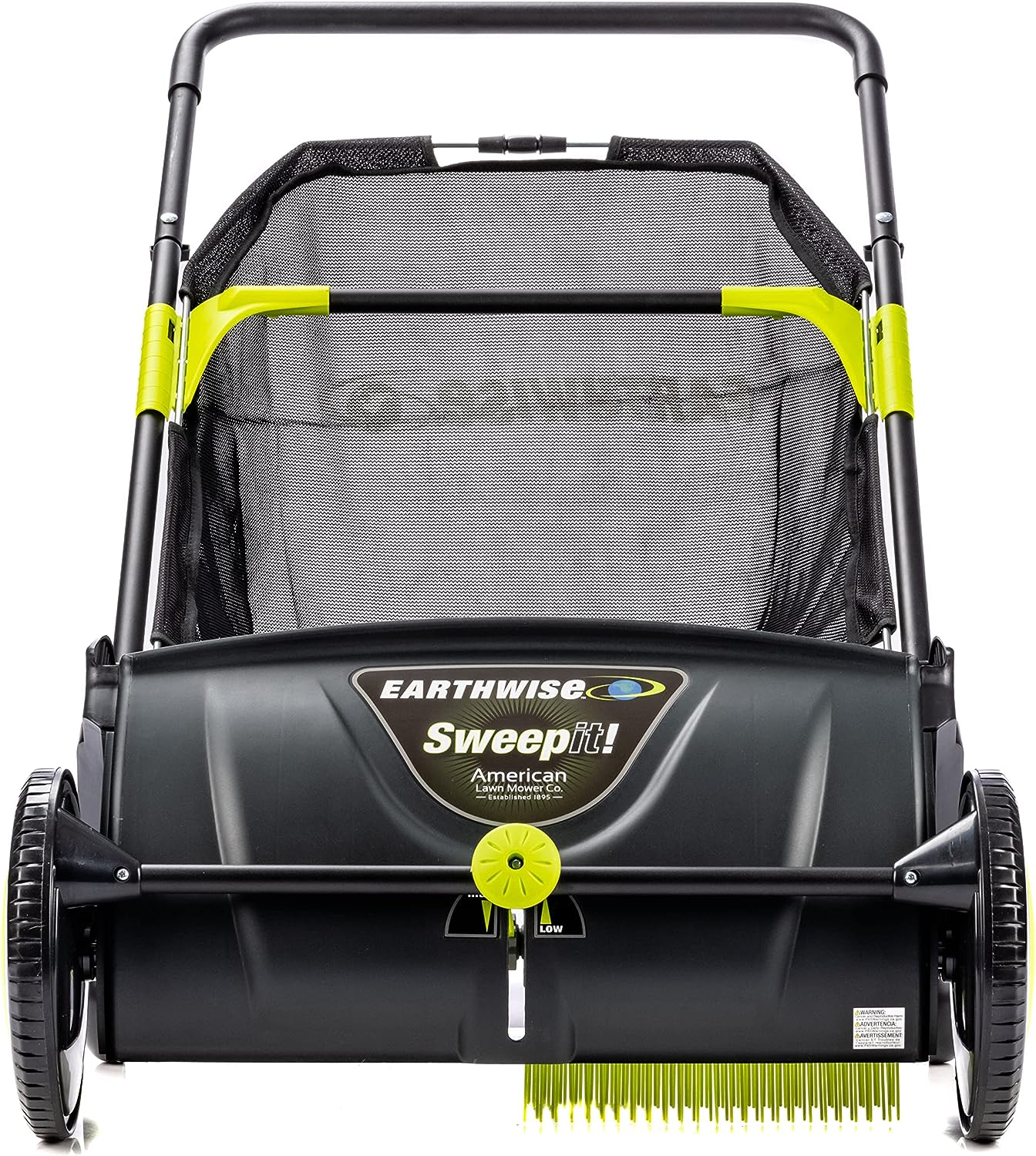 Earthwise LSW70021 21-Inch Leaf & Grass Push Lawn Sweeper. Width. Black