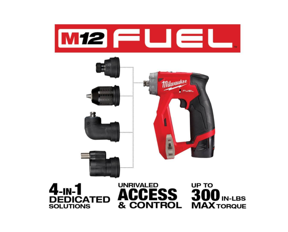 Milwaukee 12 FUEL 12-Volt Lithium-Ion Brushless Cordless 4-in-1 Installation 3/8 in