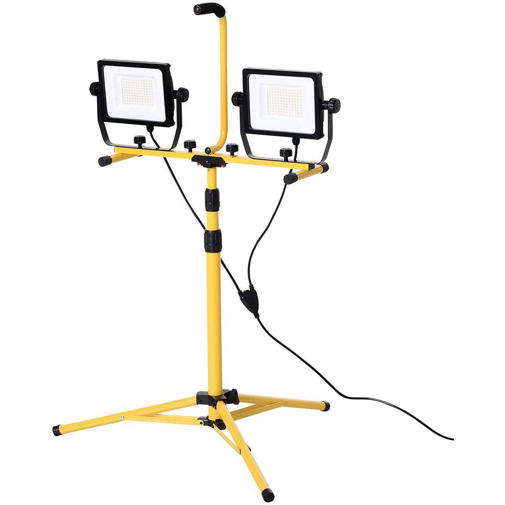Sunlite HD03177-1 Commercial 14.000 Lumens Dual Head LED Outdoor Standing Work Light. Cool White 4000K