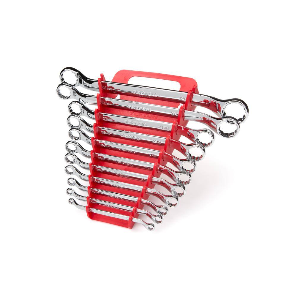 TEKTON WBE24411 45-Degree Offset Box End Wrench Set. 11-Piece (6-32 mm) - Holder