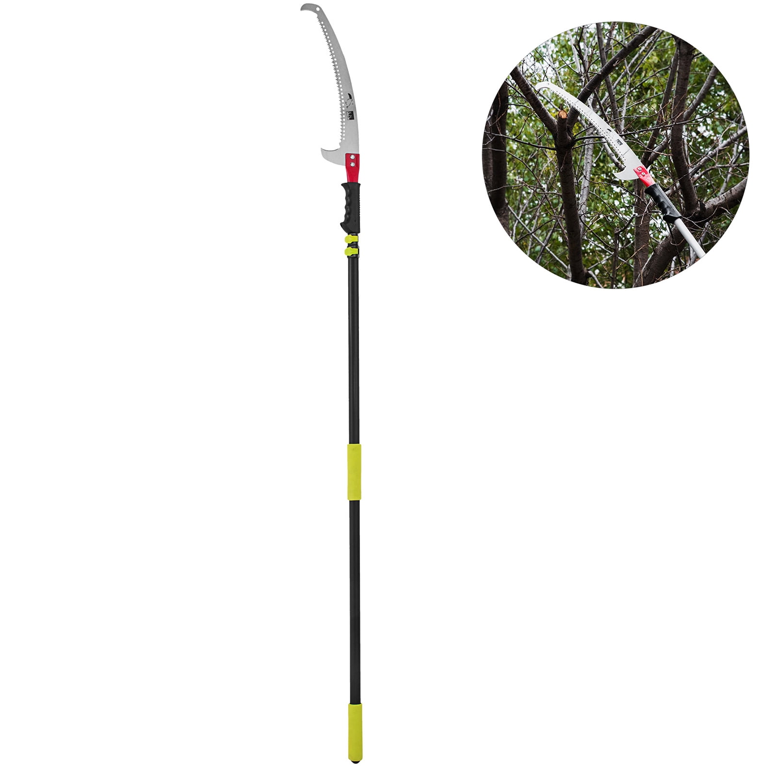 VEVOR Pole Saw 6-18 ft .Extendable Pruning Saw with 2-Foot Saw Blade for tree trimming
