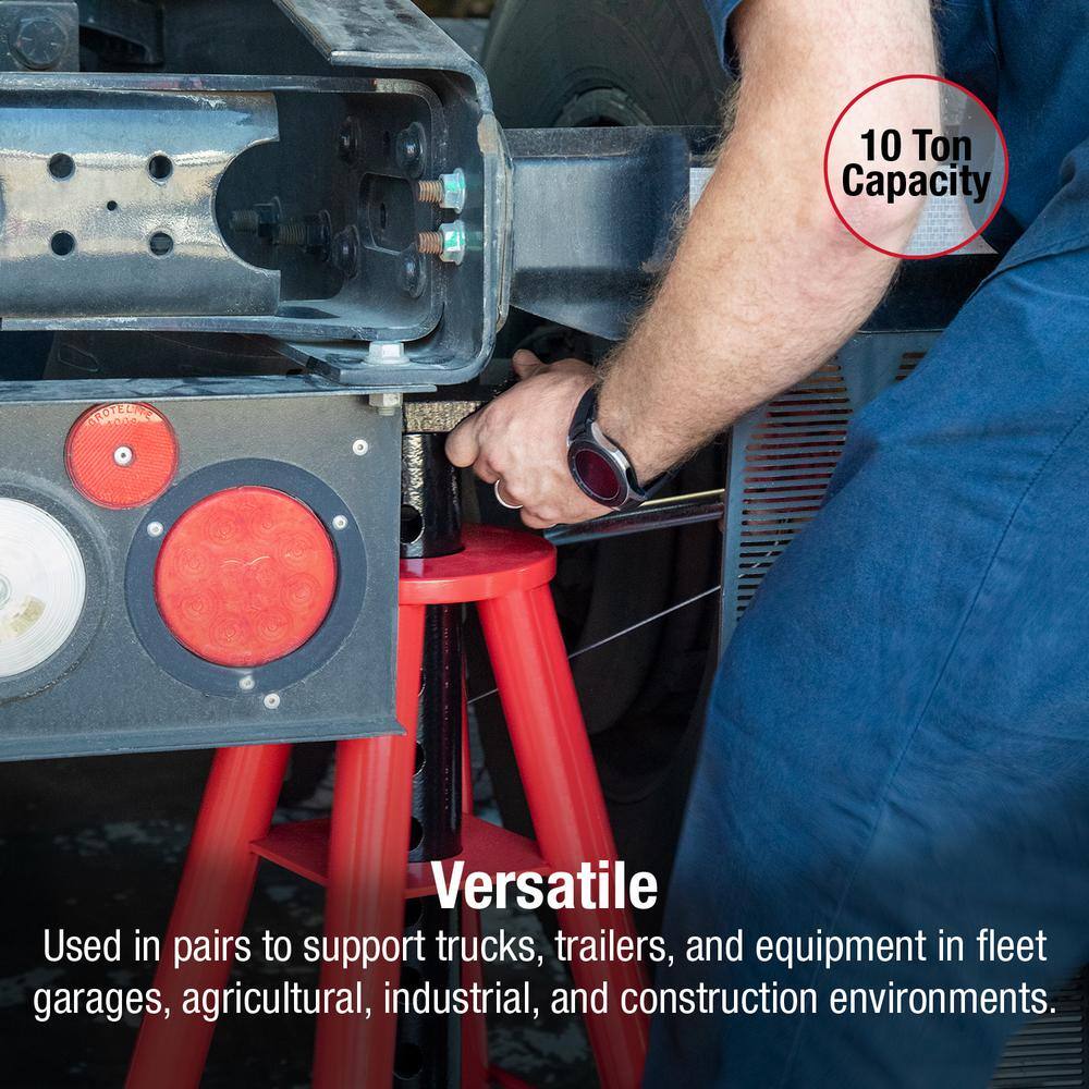 SUNEX TOOLS 1410 10-Ton High Height Pin Type Jack Stands (Pair)