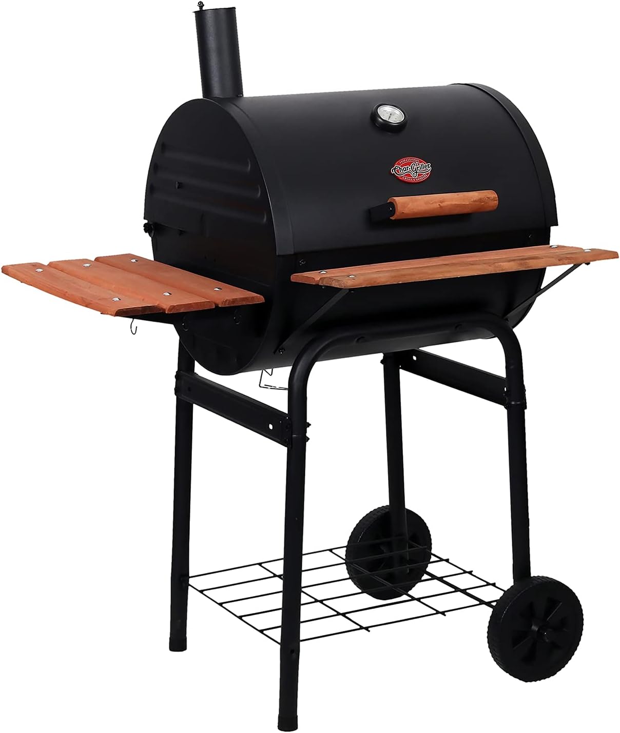 Char-Griller E2123 Wrangler 635 Square Inch Charcoal Grill/Smoker. Black