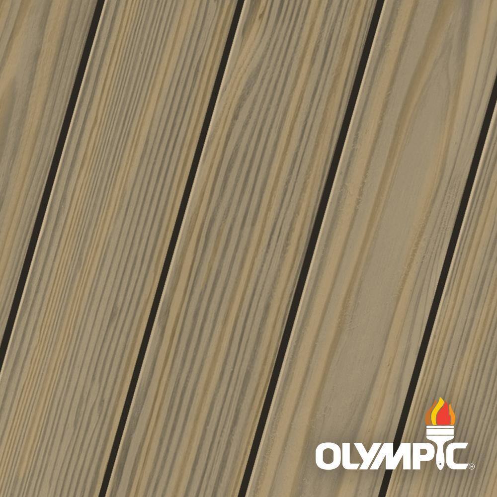Olympic OLY939-01 Maximum 1 gal. Storm Gray Semi-Transparent Exterior Stain and Sealant in One Low VOC