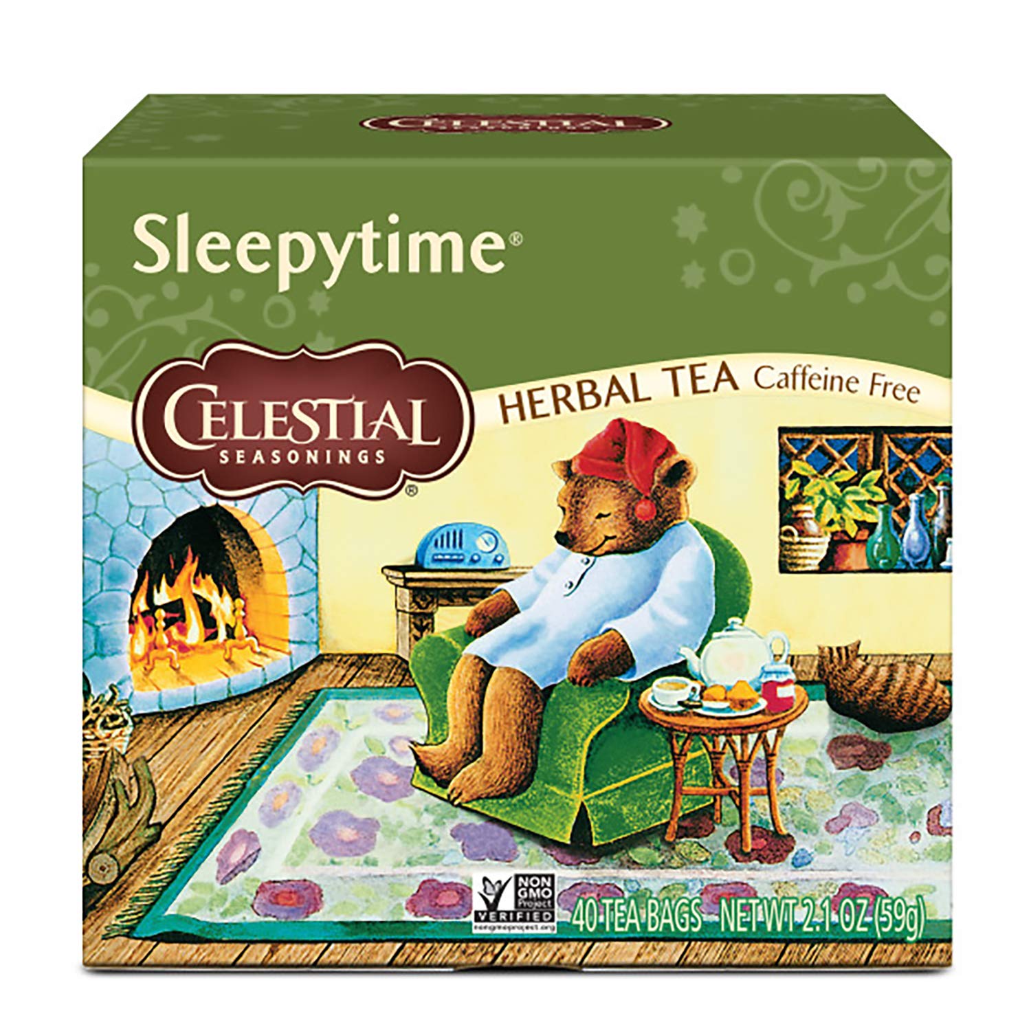 Celestial Seasonings Herbal Tea. Sleepytime. Caffeine Free Sleep Tea. 40 Tea Bags (Pack of 6)
