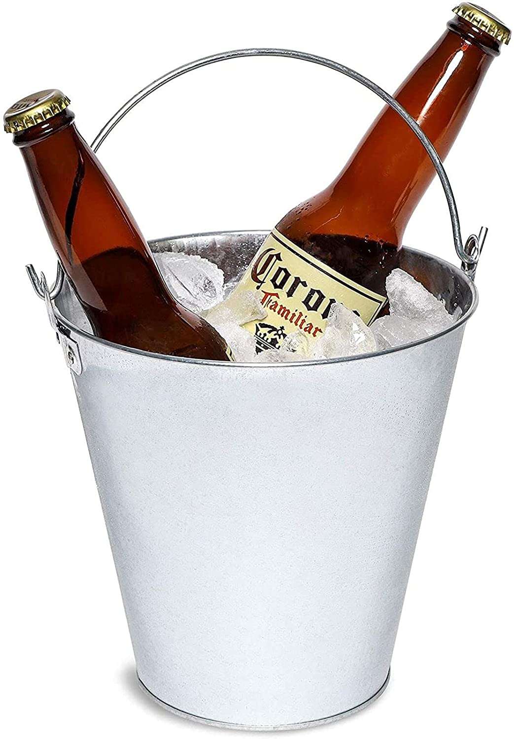 Juvale Galvanized Metal Ice Bucket Pails. 7 Inch. 3 Pack