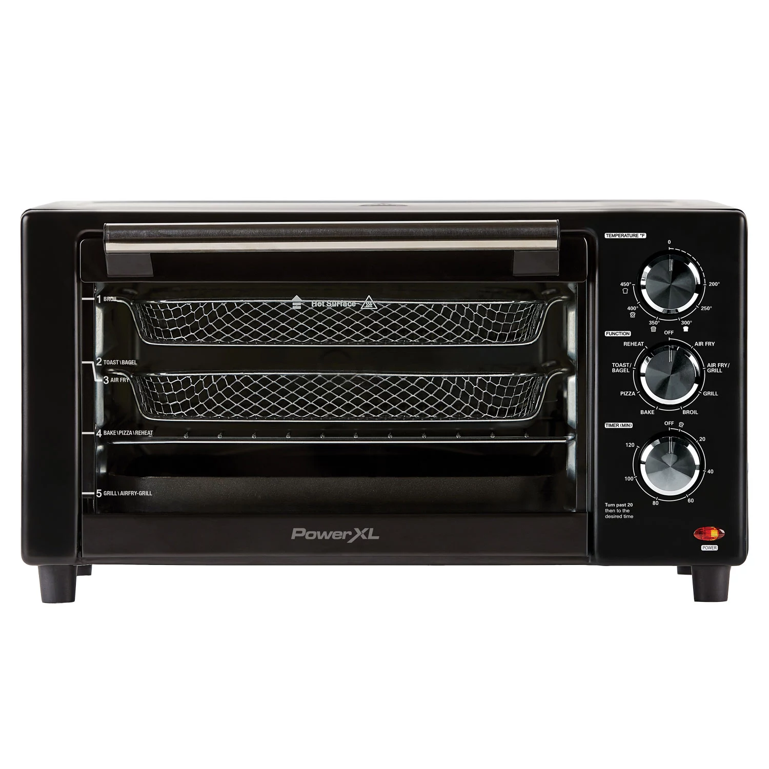 PowerXL Air Fryer Grill 8 in 1 Roast. Bake. Rotisserie. Electric Indoor Grill