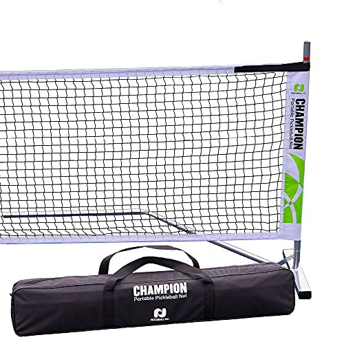 Pickleball. Inc. Champion Portable Pickleball Net System | Regulation Size 22 Foot Length | Snap Together Steel Frame with Net and Carry Bag | Easy Assembly