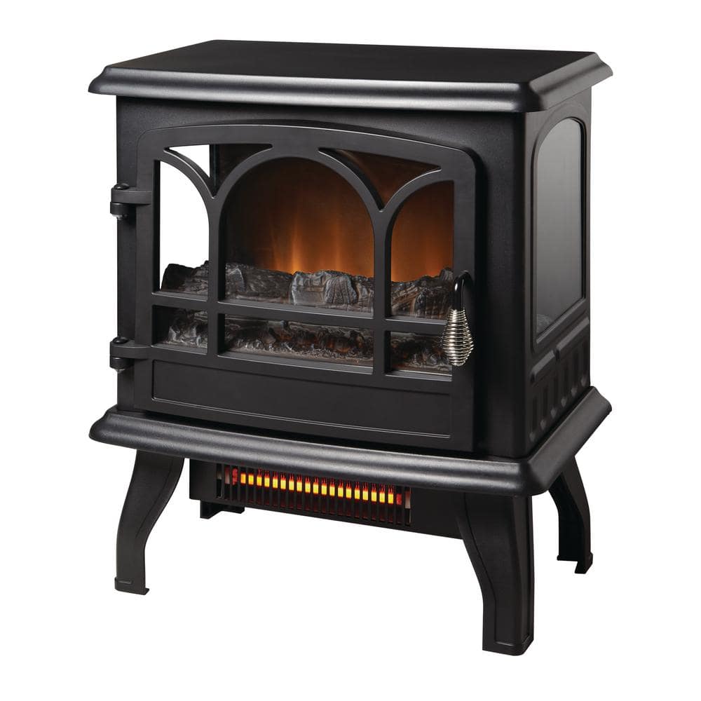 StyleWell EST-417-10 Kingham 400 sq. ft. Panoramic Infrared Electric Stove in Black with Electronic Thermostat