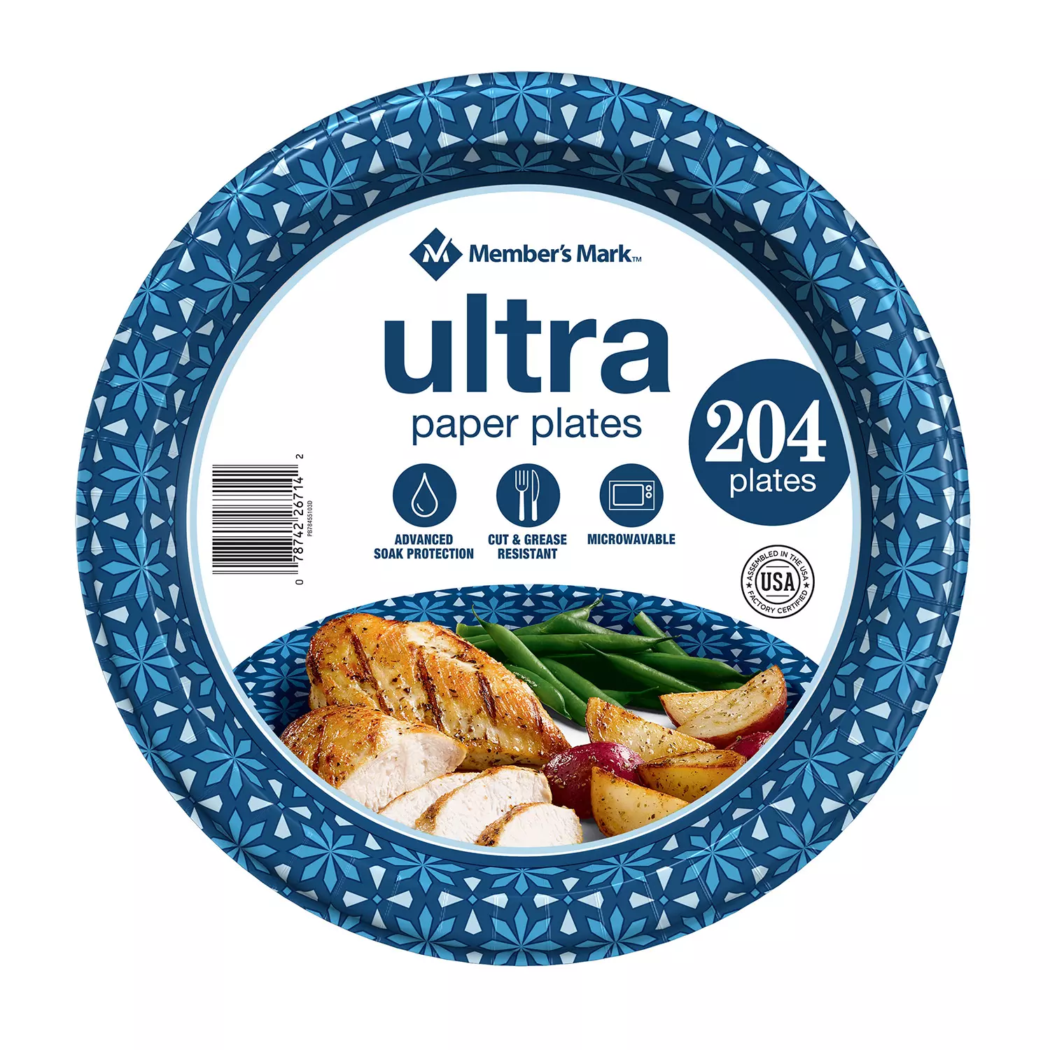 Member-s Mark Ultra Dinner Paper Plates (10″. 204 ct)