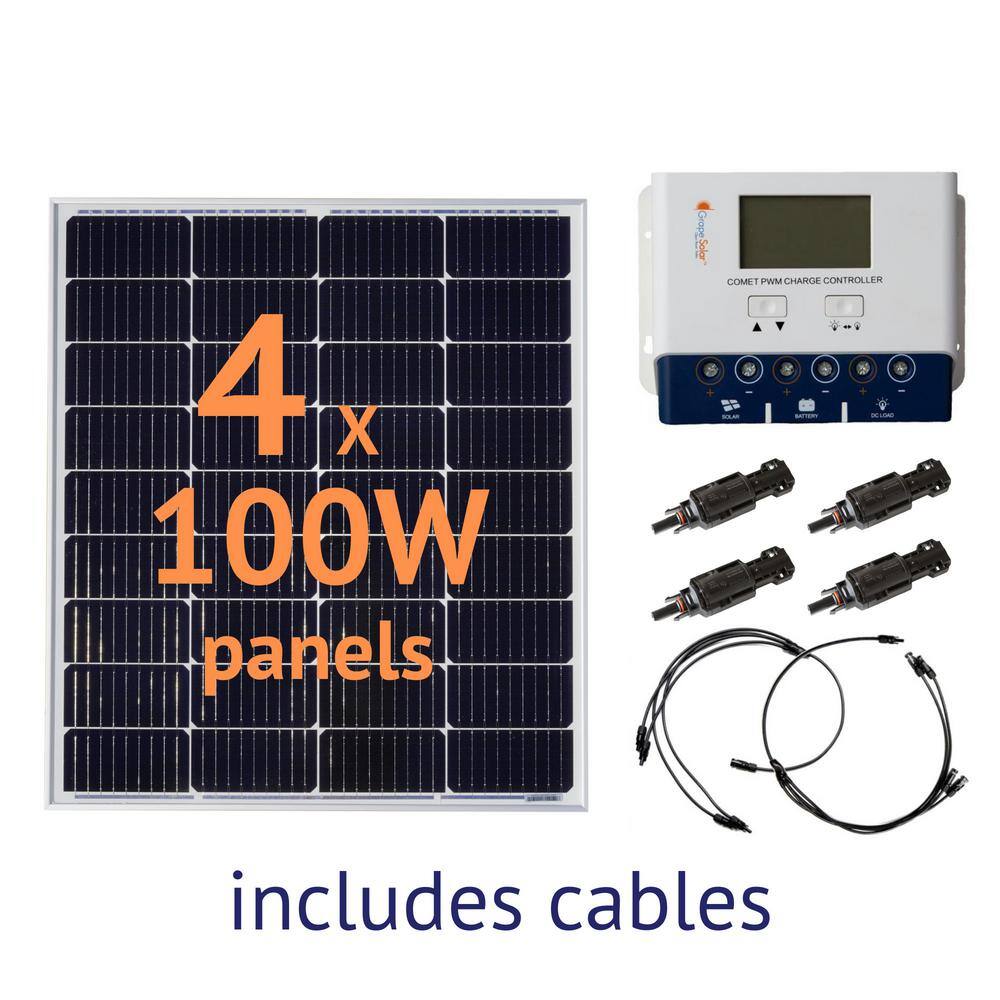 Grape Solar 1000505928 400-Watt Off-Grid Solar Panel Kit
