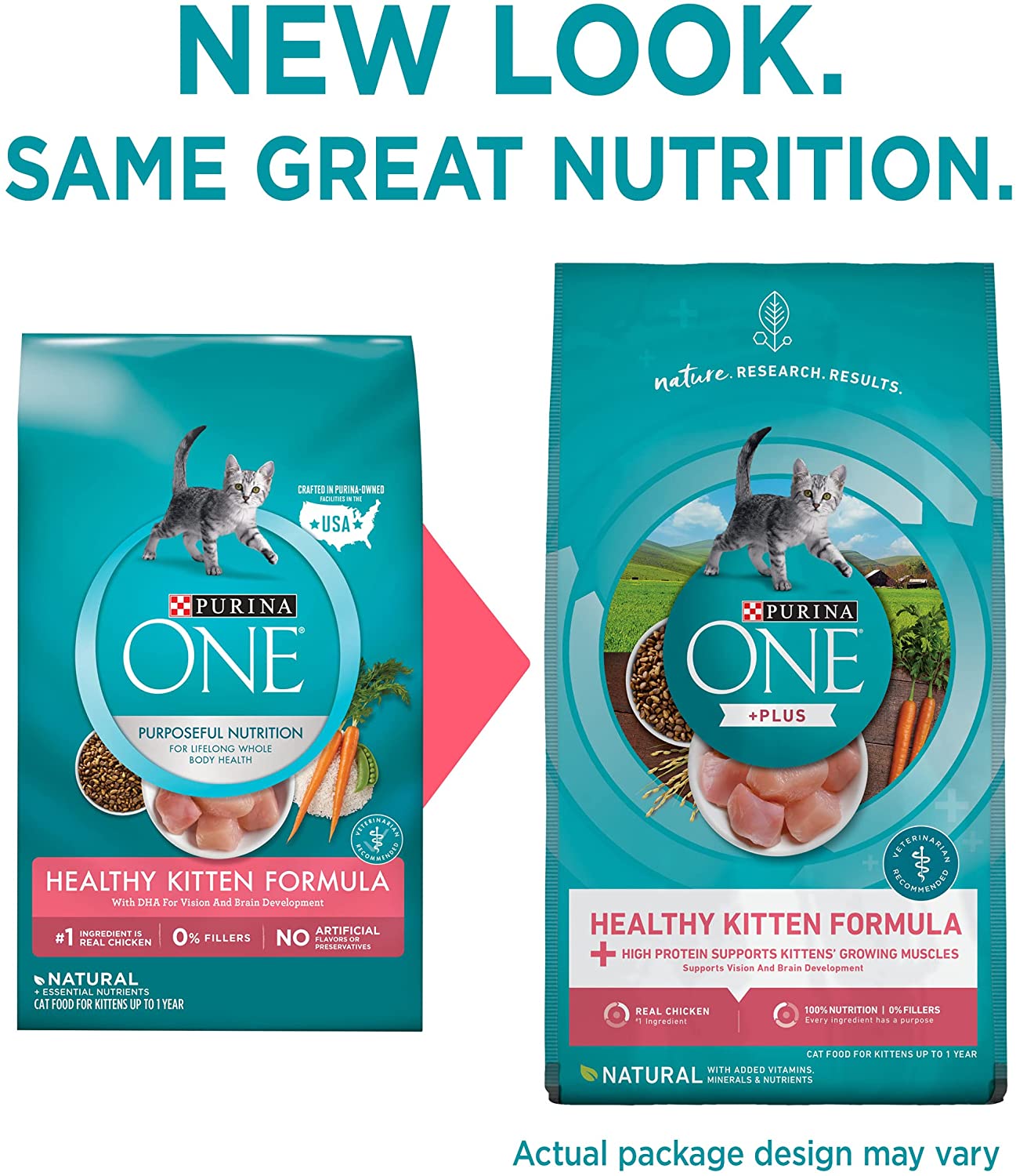 Purina ONE Healthy Kitten Formula Kitten Food. Chicken - Dry Cat 16 LBS