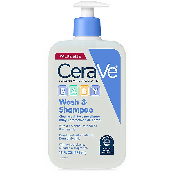 CeraVe Baby Wash & Shampoo | Fragrance. Paraben. & Sulfate Free Shampoo