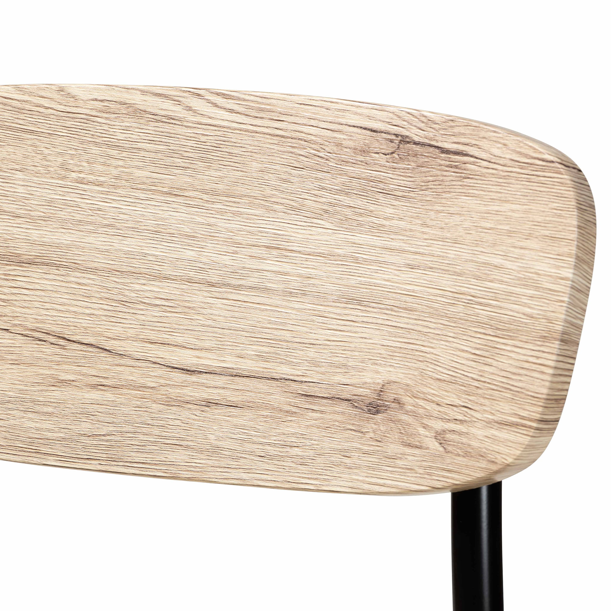 Baxton Studio Honore Dining Chair. Set of 4. Light Brown and Black