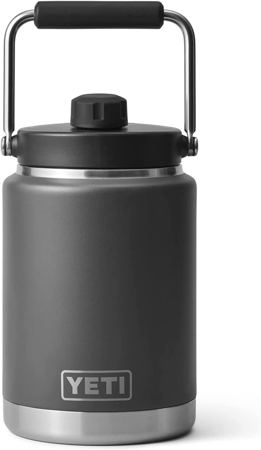 YETI Rambler Half Gallon Jug. Vacuum Insulated. Stainless Steel with MagCap. Charcoal