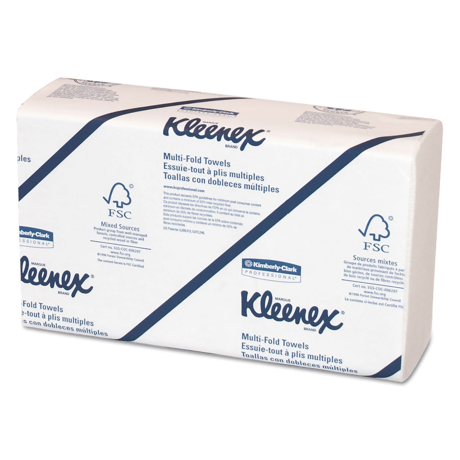 Kleenex Multi-Fold Paper Towels. Convenience. 9.2 x 9.4. White. 150/Pk. 8 Packs/Carton