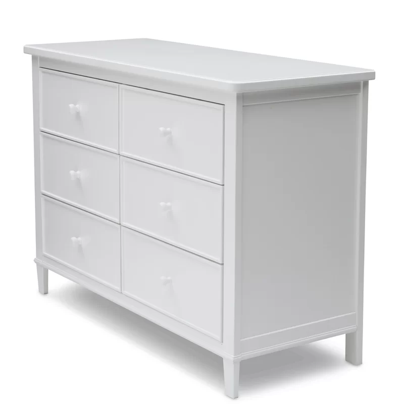 Delta Children 79706-100 Haven 6 Drawer Dresser. Greenguard Gold Certified. White