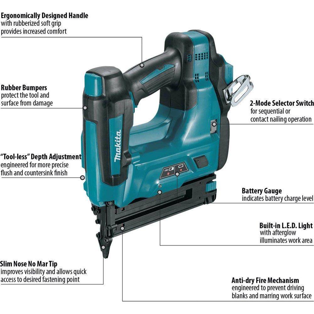 Makita XNB01Z 18-Volt LXT Lithium-Ion 18-Gauge Cordless Brad Nailer (Tool-Only)