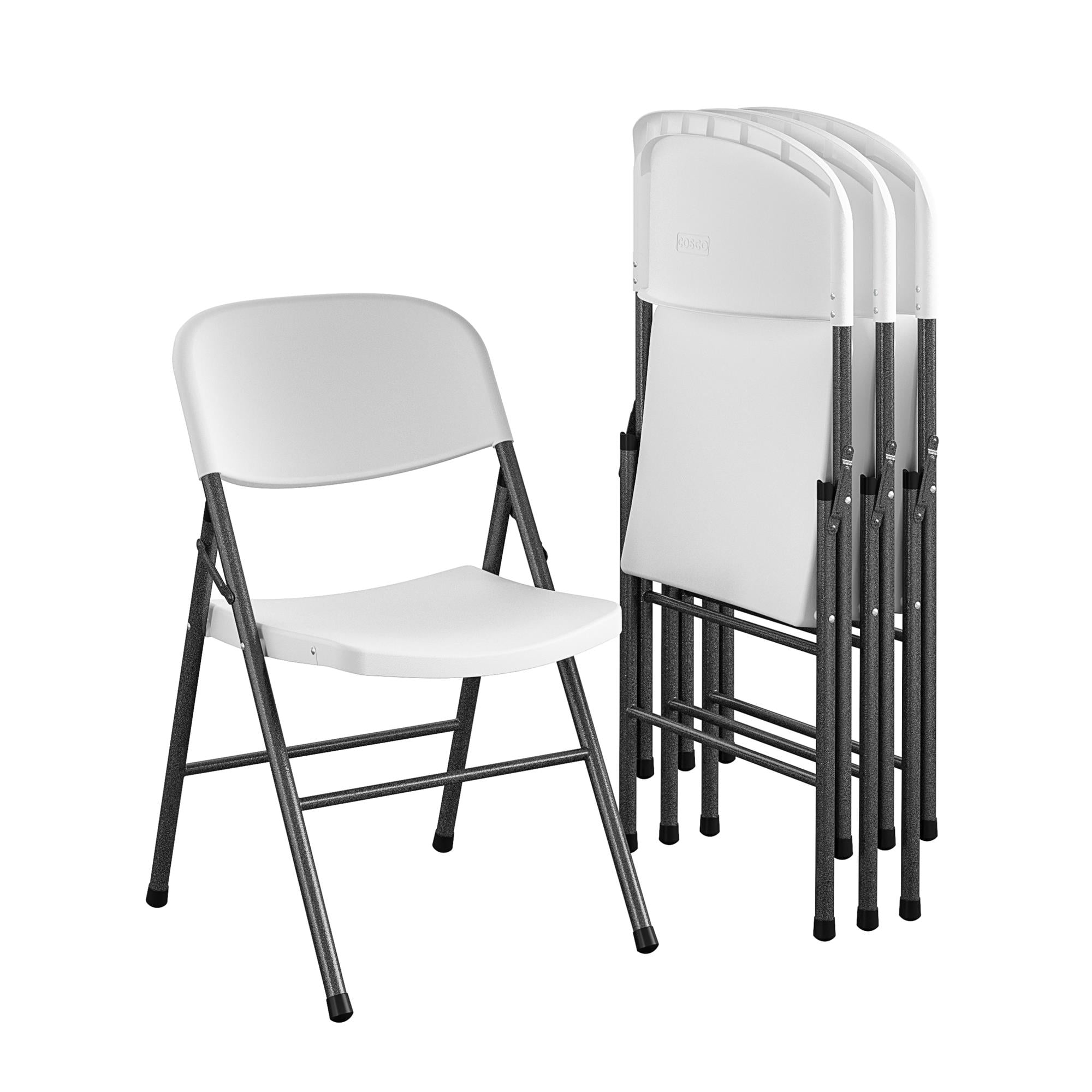 Mainstays Premium Resin Folding Chair. 4-Pack. White