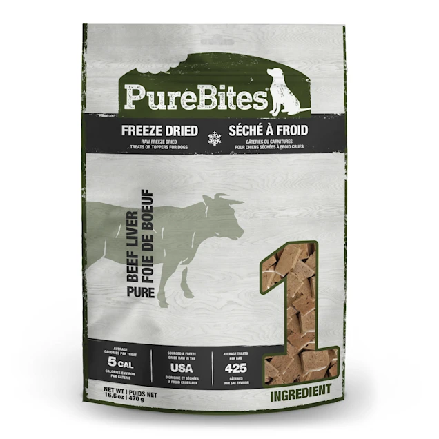 PureBites Beef Liver Mid Size Dog Treats. 16.6 oz.