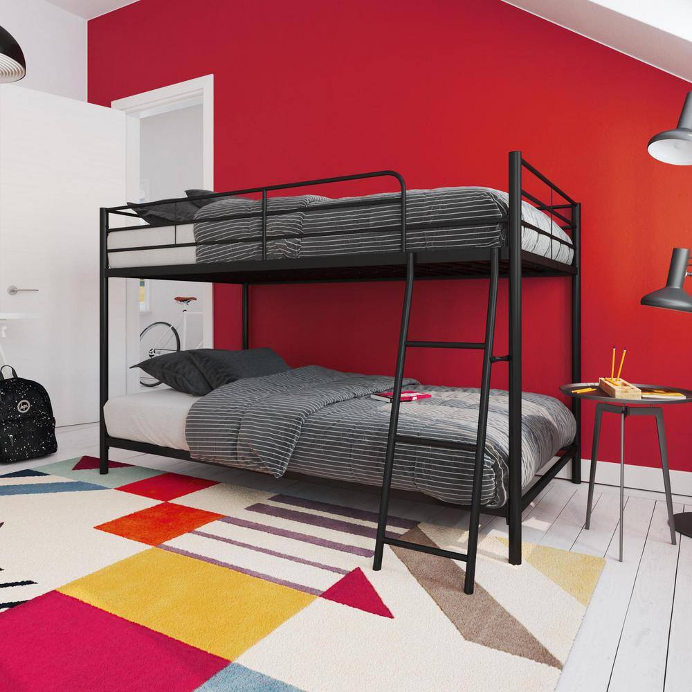 DHP  Fulton Black Metal Twin Over Twin Bunk Bed