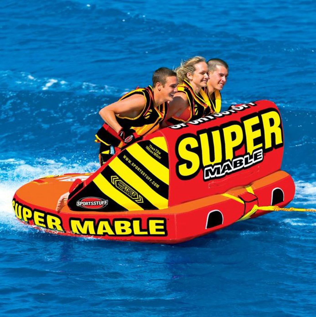 Sportsstuff Super Mable Waterskiing Towable Tube 3-Rider Capacity