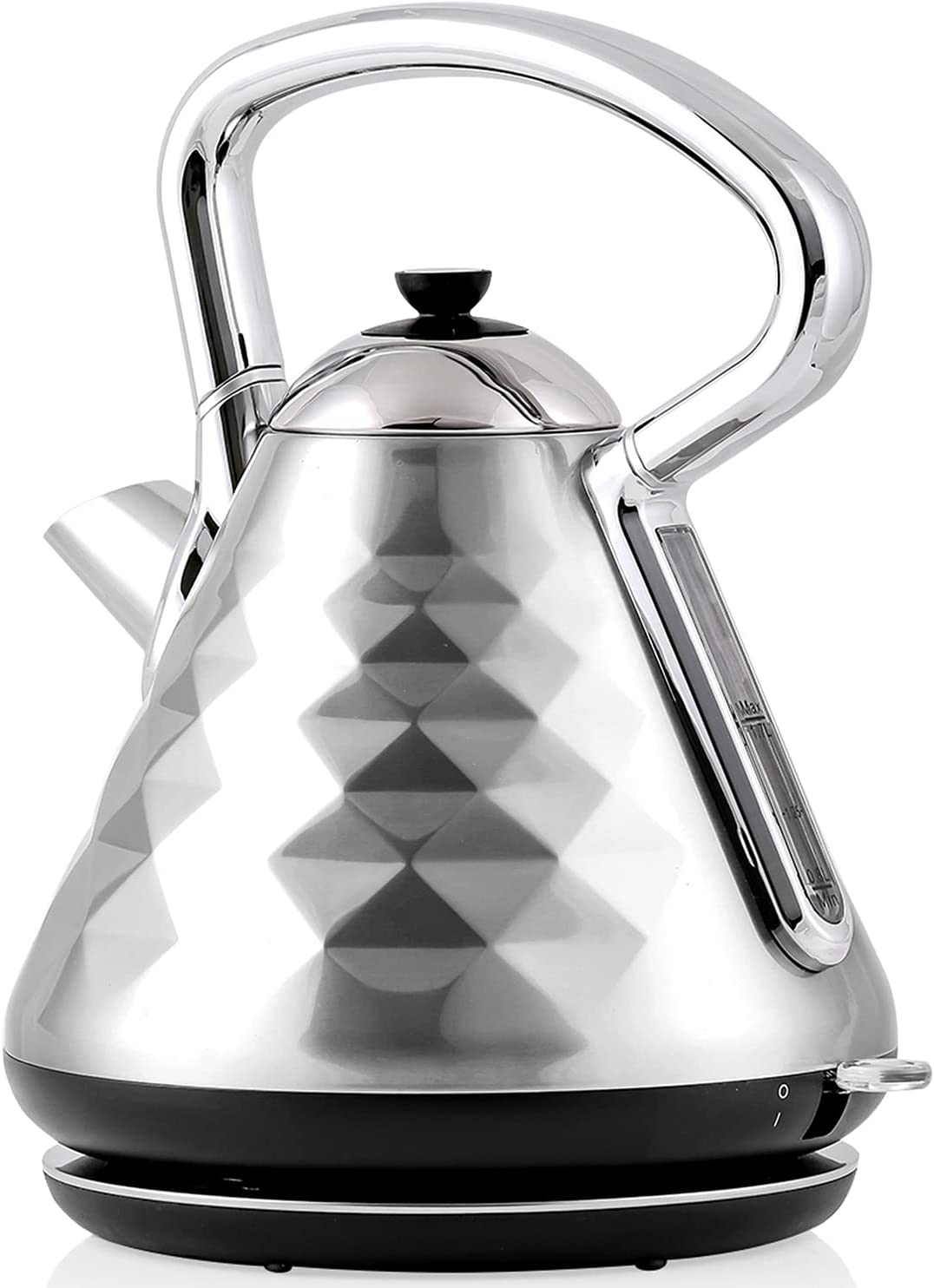 OVENTE KS755BR Cleo Collection 7.1-Cup Silver Electric Kettle with Boil-Dry Protection and Auto Shut-Off