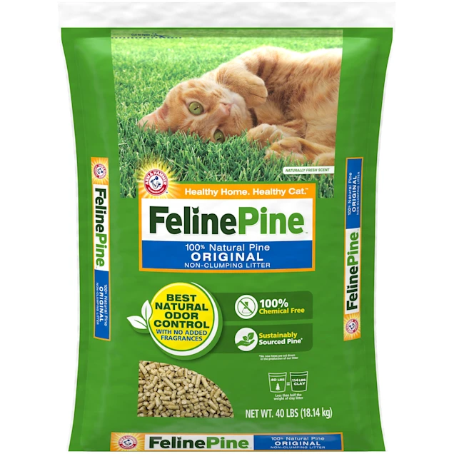 Feline Pine Original Wood Cat Litter. 20 Ibs – 40 lbs.