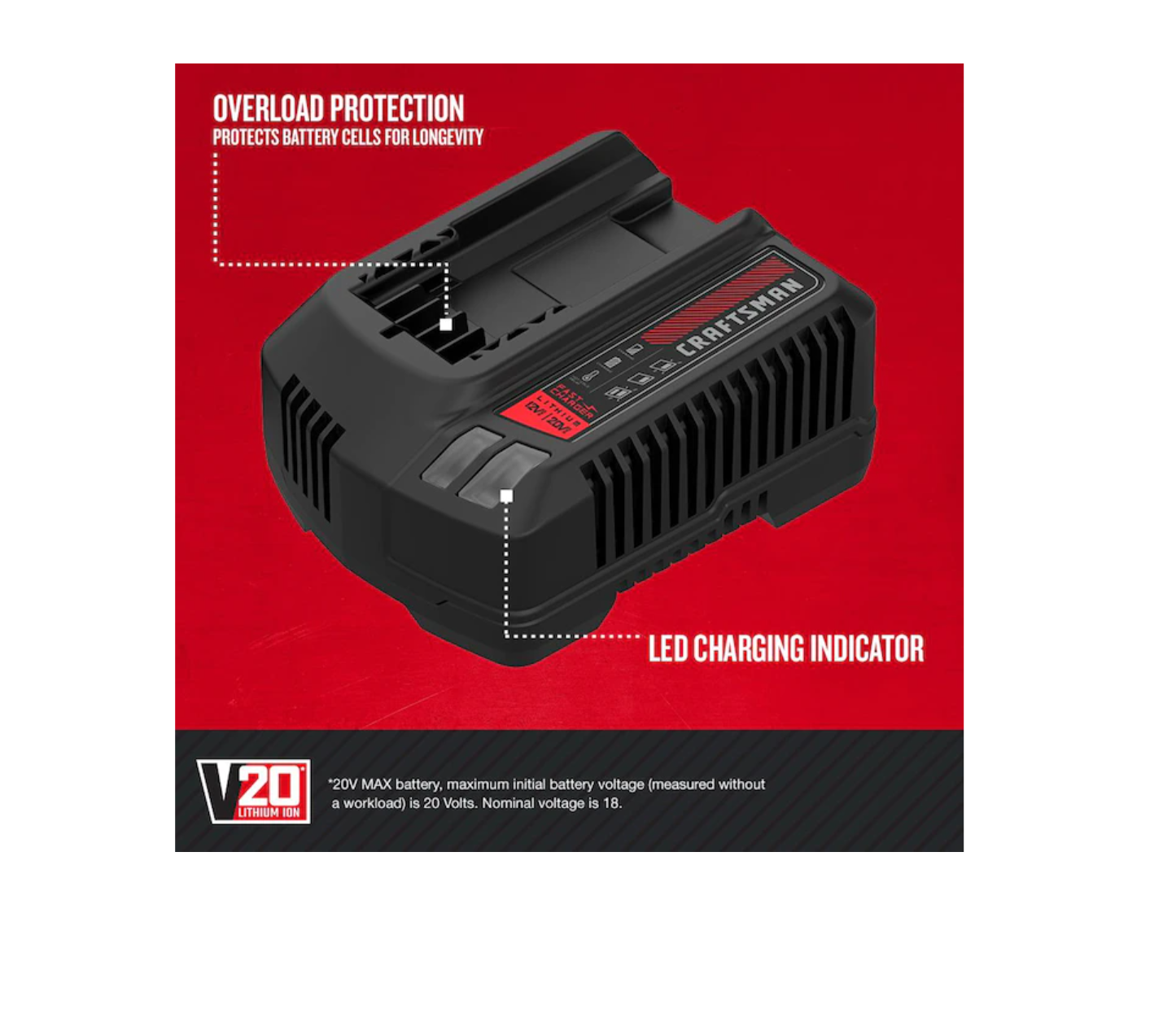 CRAFTSMAN CMCB104 20-Volt Max Power Tool Battery Charger