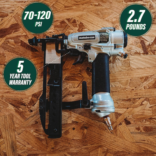 Metabo HPT N3804A5M Pro Finish Stapler. Pneumatic. 18 Gauge. 1/4-Inch Narrow Crown Staples
