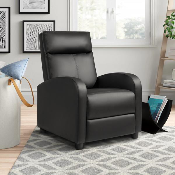 Lacoo Home Theater Recliner with Padded Seat and Backrest. Black