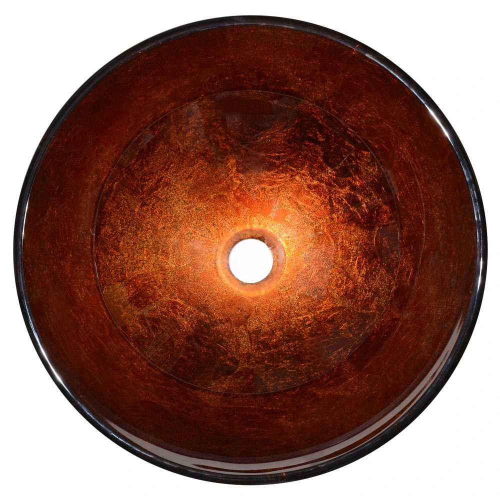 DISCOUNTTODAY Round Glass Vessel Sink 420mm Diam Pattern1