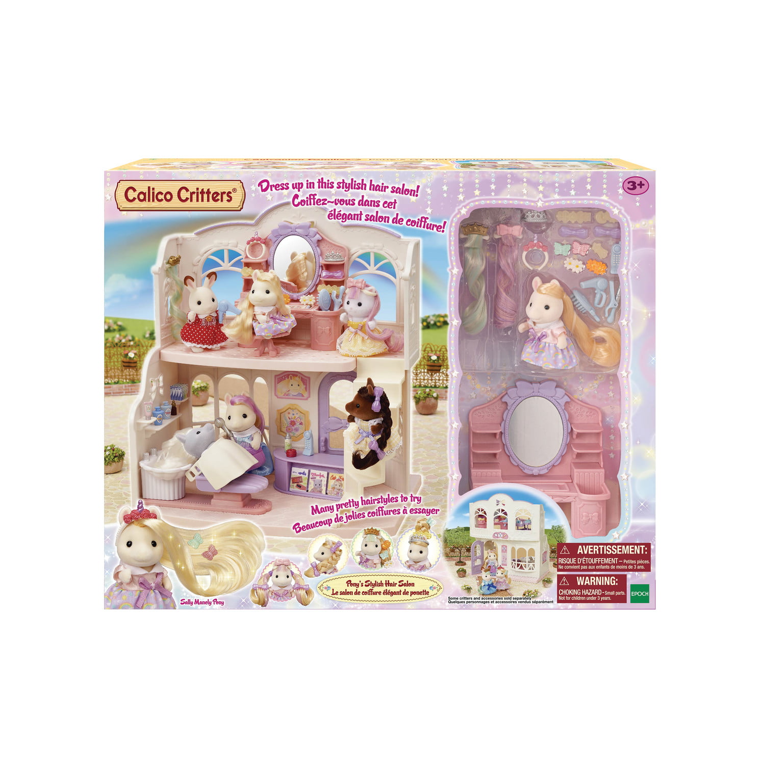 Calico Critters Pony-s Stylish Hair Salon. Dollhouse Playset with Figure and Accessories