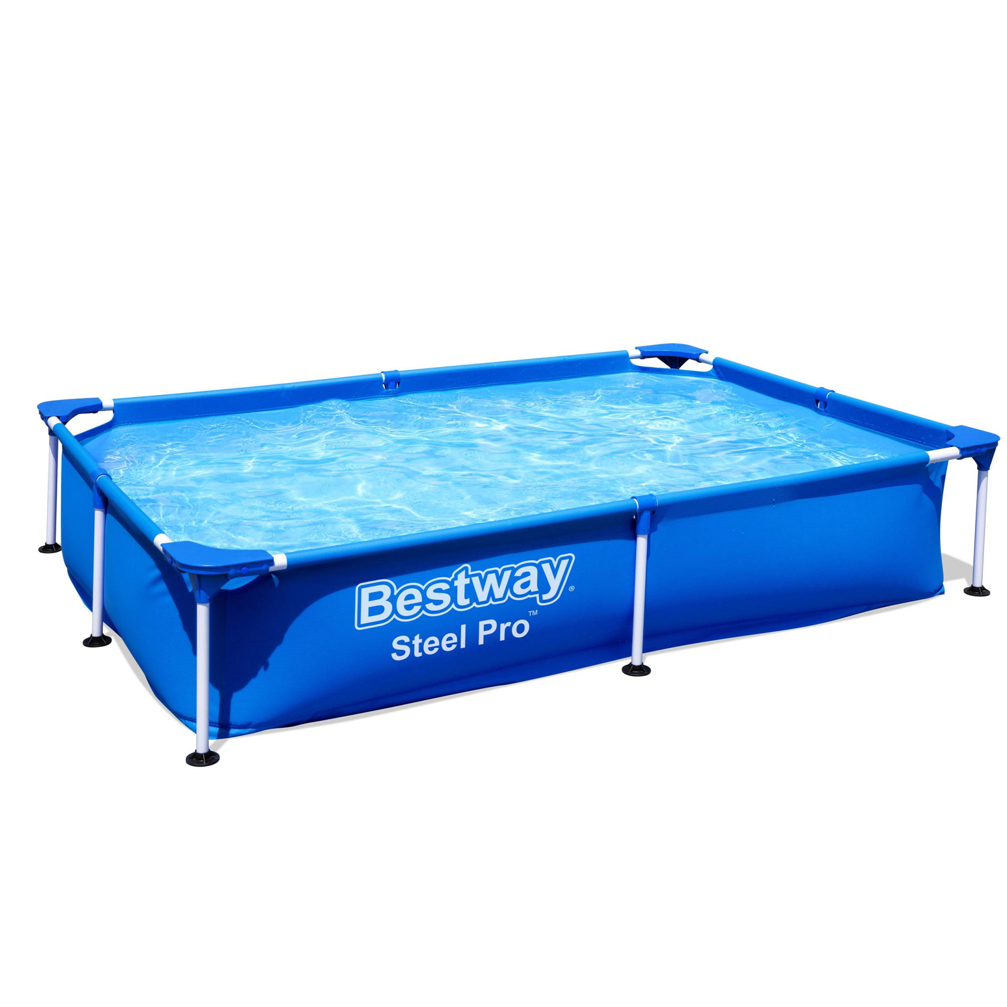 Bestway Steel Pro 87″ x 59″ x 17″ Rectangular Above Ground Swimming Pool