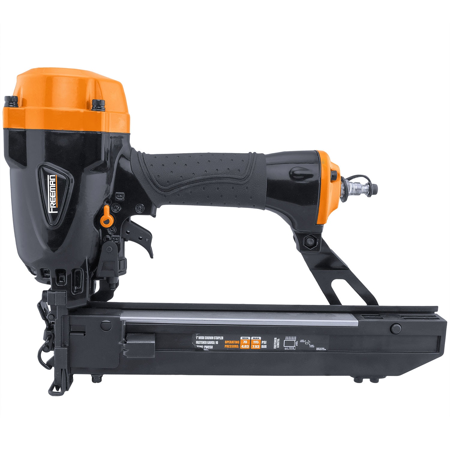 FREEMAN 16-Gauge 1-in Wide Crown Construction Pneumatic Stapler