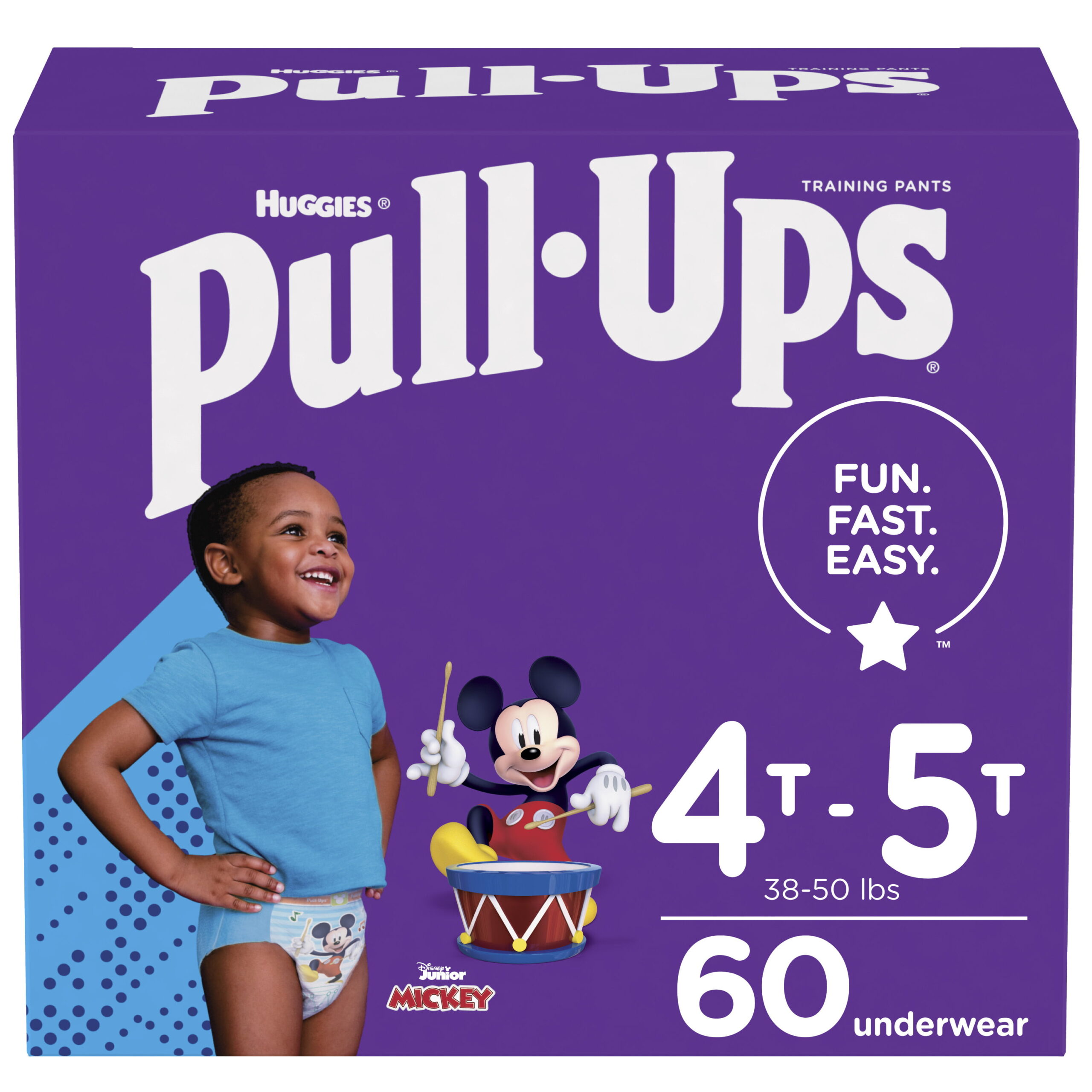 Huggies Pull-Ups Boys- Potty Training Pants Size 6. 60 Ct. 4T-5T (38-50 lb.)